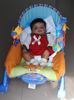 Akshara in a bouncer - India